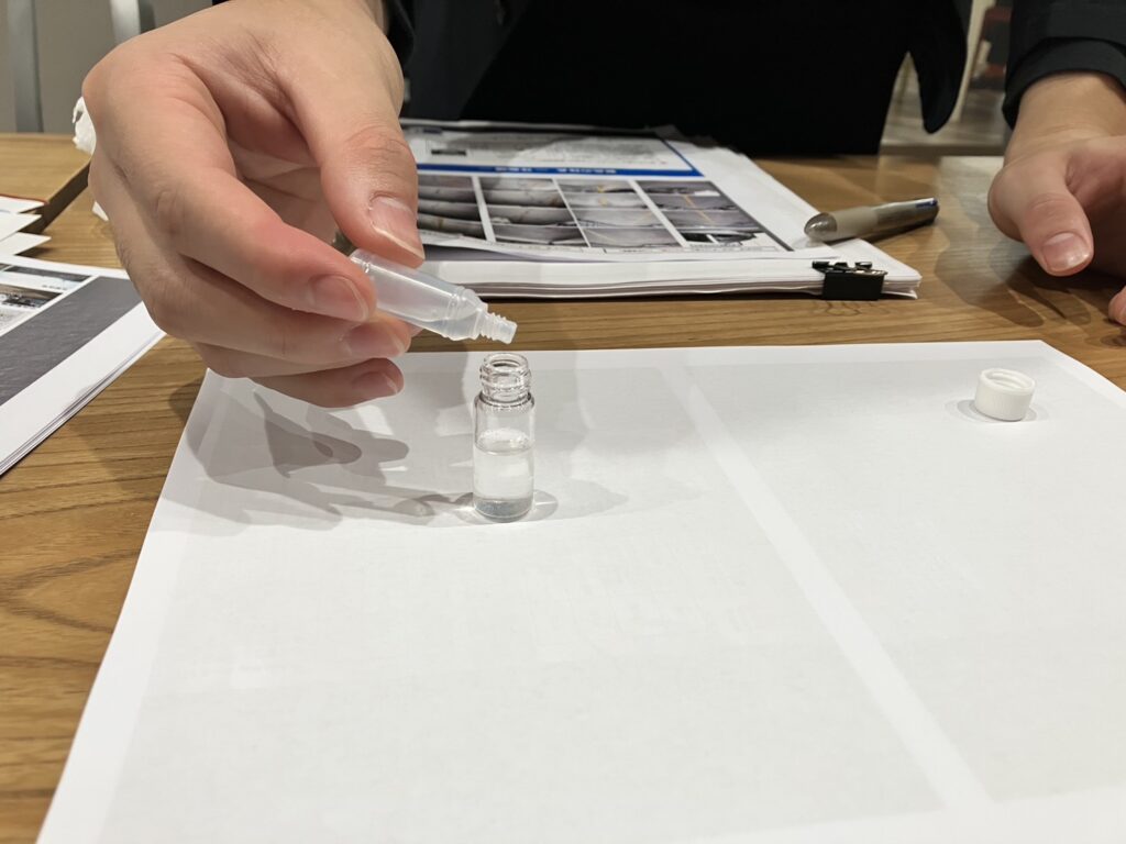 材料を用いた実験