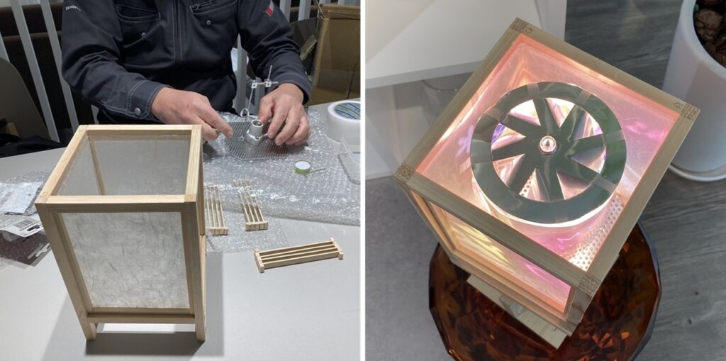 制作風景とランプ内部