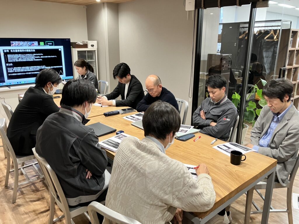 積算勉強会をおこなっているようす